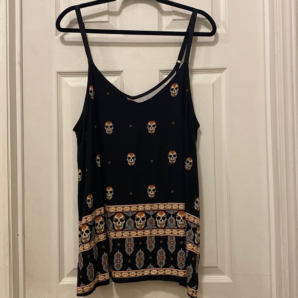 torrid Tops - Torrid Black Skull Tank Top